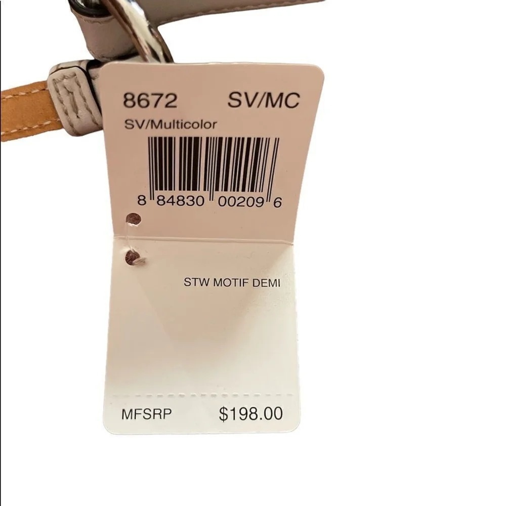 COACH | Cream Woven Flower & Bee Mini Shoulder Bag Purse - Picture 7 of 9